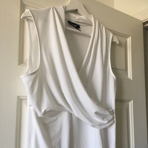 White no sleeves top